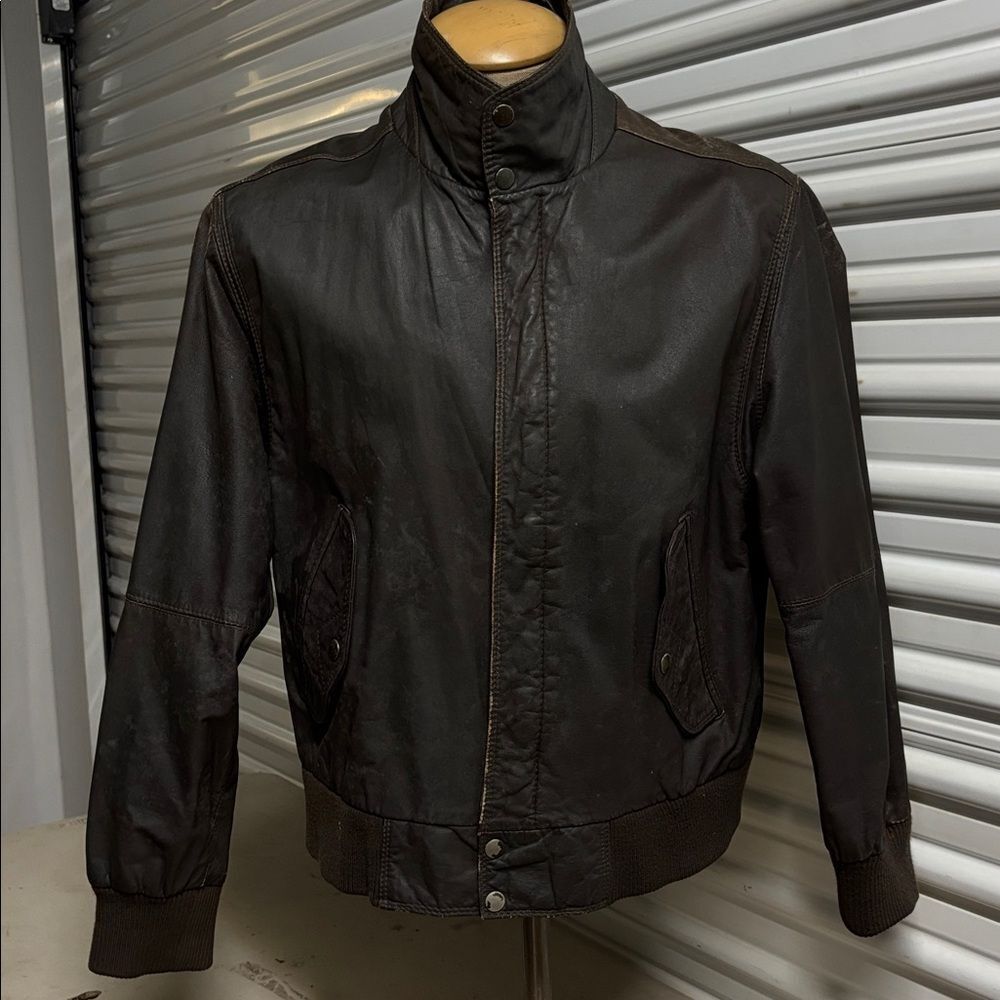 Vintage Members Only Leather Jacket 42